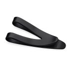 Dollar Sign Money Clip Card Holder for Men Brushed Silver Stainless Steel