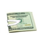 Dollar Sign Money Clip Card Holder for Men Brushed Silver Stainless Steel - Image 6