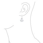 Best Friend Pet Lover Dangle Earrings Paw Print Silver Hooks - Image 3