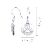 Best Friend Pet Lover Dangle Earrings Paw Print Silver Hooks - Image 4