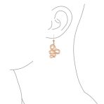 Garden Animal Pet Reptile Snake Dangle Earrings Rose Plated Sterling Silver - Image 3