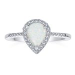 Cocktail Statement Ring with Amethyst or Opal Rose Gold Plated Sterling Silver