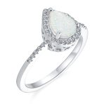 Cocktail Statement Ring with Amethyst or Opal Rose Gold Plated Sterling Silver - Image 2
