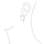 Modern Minimalist Geometric Round Open Circle Hoop Threader Earrings .925 Sterling Silver - Image 3