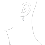 Filigree Leaf Feather Dangle Earrings Sterling Silver 1.5 Inch Western Jewelry - Image 3