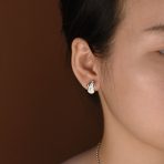 Small Fun Holiday Cartoon Christmas Snowman Stud Earrings in Sterling Silver - Image 3