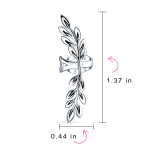 Climber Cartilage Leaf Ear Cuffs Wrap For Non Pierced Earrings .925 Sterling Silver - Image 4