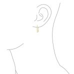 Inspirational Safety Pin Dangle Earrings for Displaced People Gold Plated Silver - Image 5