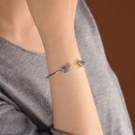 Thin ZOO Animal Good Luck Elephant Bangle Cuff Bracelet .925 Sterling Silver - Image 2