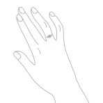 Minimalist CZ Halo Evil Eye 1MM Band Midi Ring Gold Plated Sterling Silver - Image 9