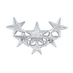 Set of 2 Large Celestial Rock Star Crystal Stars Brooch Pin Silver Gold Plated - Image 6