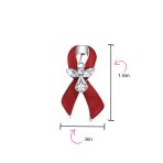 Guardian Angel Cancer Awareness Support Ribbon Brooch Pin Purple Crystal Enamel - Image 14