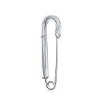 Set of 2 Crystal Candy Cane Safety Pin Brooch Pin Gold Silver Plated 2 Inch - Image 3
