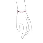 Green Red Oval CZ Tennis Bracelet in Silver Plated Finish - Image 20