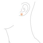 Romantic 3D Carved Flower Pink Peach Rose Stud Earrings Lightweight 10MM - Image 59