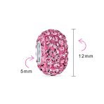 Set of 2 Solid Crystal Spacer Charm Bead Sterling Silver Core - Image 27