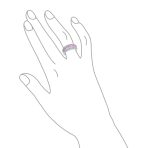 Art Deco Pink Blue CZ Cocktail Statement Ring Silver - Image 8