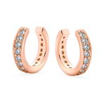 Minimalist Ear Cuff Cartilage CZ Band Clip Wrap Helix Earrings Sterling Silver - Image 6