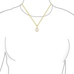 Delicate Rose Quartz Jewelry Set Earrings Bracelet & Pendant in 18K Gold Plated - Image 5