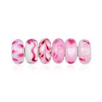 Mixed Set Sterling Silver Core Murano Glass Charm Bead for European Bracelet
