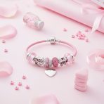 My Wife Heart Charm Bracelet Pink Leather Sterling Silver Beads 6.5-8.5 Inch - Image 3