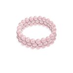 Set of 3 Stackable Stretch Bracelet with White Simulated Pearl 10MM Round Beads
