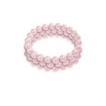 Set of 3 Stackable Stretch Bracelet with White Simulated Pearl 10MM Round Beads