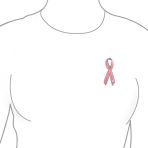 Prevention Pink Ribbon Breast Cancer Survivor Brooche Pin Gold Heart Accessory - Image 4