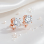 Traditional 2CT Round CZ Solitaire Clip-On Earrings - Gold Silver Non-Pierced 8MM - Image 36
