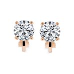 Traditional 2CT Round CZ Solitaire Clip-On Earrings - Gold Silver Non-Pierced 8MM - Image 22