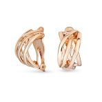 Classic Celtic Knot Clip-On Earrings Two Tone For Non-Pierced Ears Gold Plated