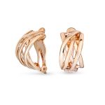 Classic Celtic Knot Clip-On Earrings Two Tone For Non-Pierced Ears Gold Plated