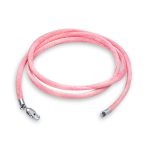 Set of 3 Soft Satin Silk Cord Necklace Sterling Silver Clasp Multiple Lengths - Image 13