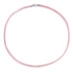 Set of 3 Soft Satin Silk Cord Necklace Sterling Silver Clasp Multiple Lengths - Image 20