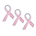 Prevention Pink Ribbon Breast Cancer Survivor Brooche Pin Enamel Gold Plated