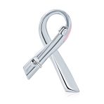 Prevention Pink Ribbon Breast Cancer Survivor Brooche Pin Enamel Gold Plated - Image 3