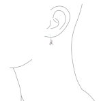 Dainty Butterfly Dragonfly Firefly Gemstone Inlaid Dangle Earrings Silver - Image 6