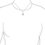 5CT Solitaire Teardrop Halo Sapphire Blue CZ Pendant Necklace Silver Plated - Image 14