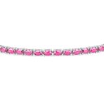 Traditional Blue Topaz Oval Stone Strand Tennis Bracelet .925 Sterling Silver-7.5 Inch - Image 10