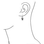 Biker Jewelry Dangle Earrings Pirate Skull Design in  Sterling Silver - Image 3