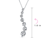 Love Is A Journey Cubic Zirconia7 Solitaire CZ Pendant Necklace Sterling Silver - Image 7