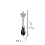 Briolette Faceted Teardrop Cubic Zirconia CZ Chandelier Earrings .925 Sterling Silver - Image 7