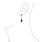 Briolette Faceted Teardrop Cubic Zirconia CZ Chandelier Earrings .925 Sterling Silver - Image 4