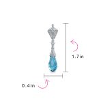 Briolette Faceted Teardrop Cubic Zirconia CZ Chandelier Earrings .925 Sterling Silver - Image 10