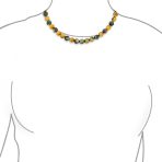 Plain Western Jewelry Grey Black Tiger Eye Bead Strand Necklace Silver Clasp - Image 5