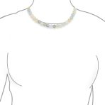 Plain Simple Western Jewelry Aqua Aquamarine Bead Strand Necklace Silver Clasp - Image 3