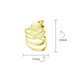 Minimalist Geometric Ear Cuff Cartilage Clip Wrap Helix Earrings Rose Gold Silver - Image 6