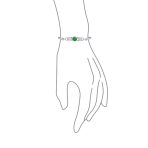 Romantic Infinity Love Knot Celtic Bangle Bracelet Green Red CZ .925 Sterling Silver - Image 5