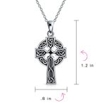 Vintage Viking Celtic Cross Pendant Necklace Sterling Silver Love Knot Design - Image 3