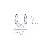 Good Luck Horseshoe Stud Earrings in Sterling Silver - Western Jewelry Gift - Image 4